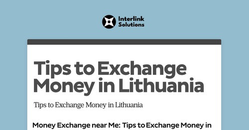 Tips to Exchange Money in Lithuania | Smore Newsletters