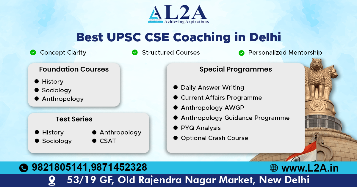 L2A IAS - Best UPSC coaching in Delhi for Anthropology Optional