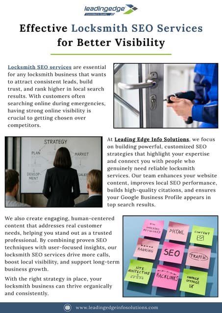 Effective Locksmith SEO Services for Better Visibility | PDF